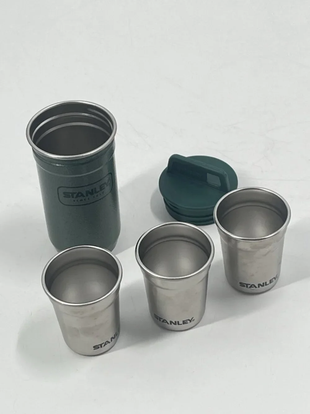 Stanley Stainless Steel Nesting Shot Glass Set with Container for Camping